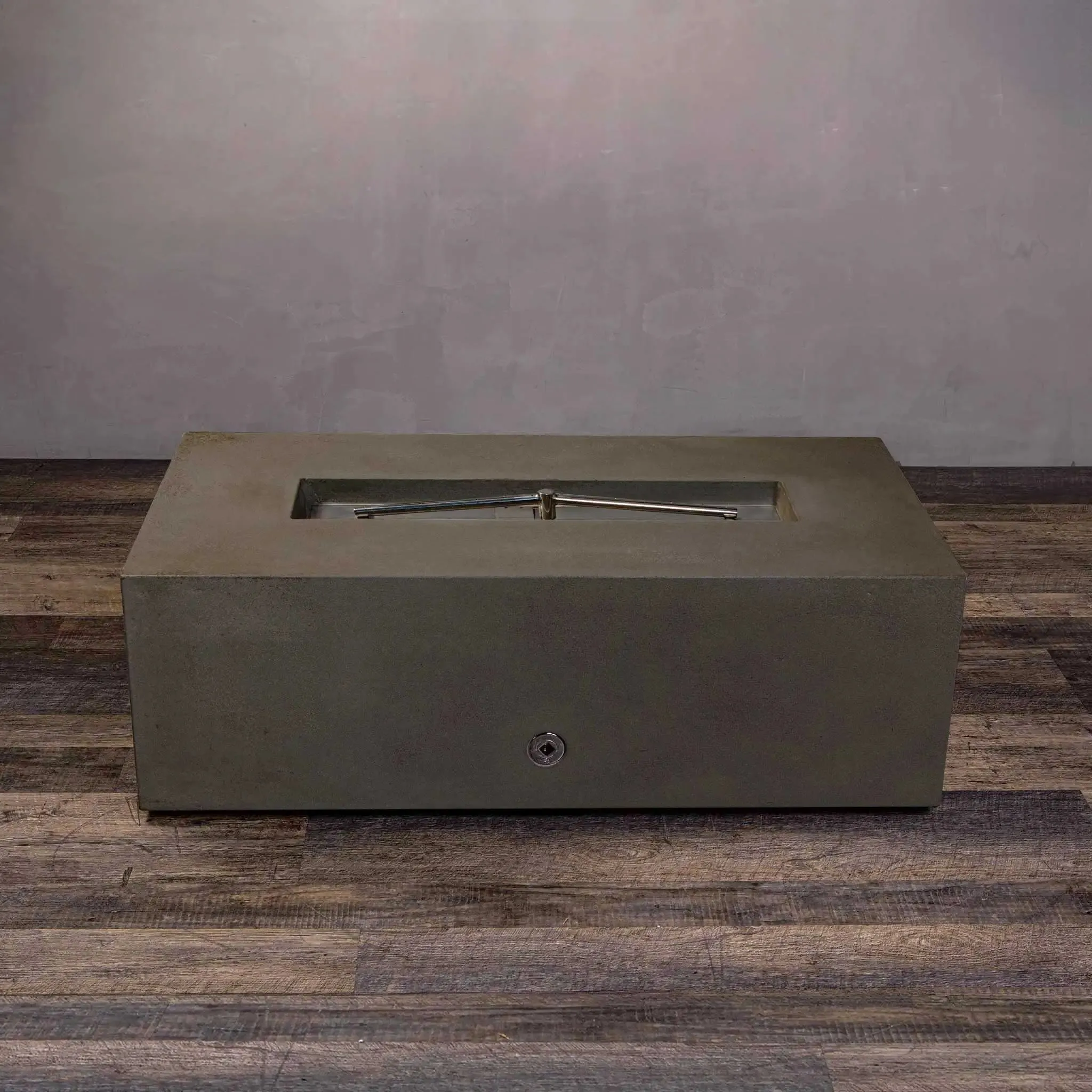 Gravity 48" W x 32" L Brown Rectangle Concrete PowerGlow Electronic Ignition Natural Gas Fire Pit - SD-FP-GRAV-483216-BRN-POWERGLOW-NG by Starfire Designs