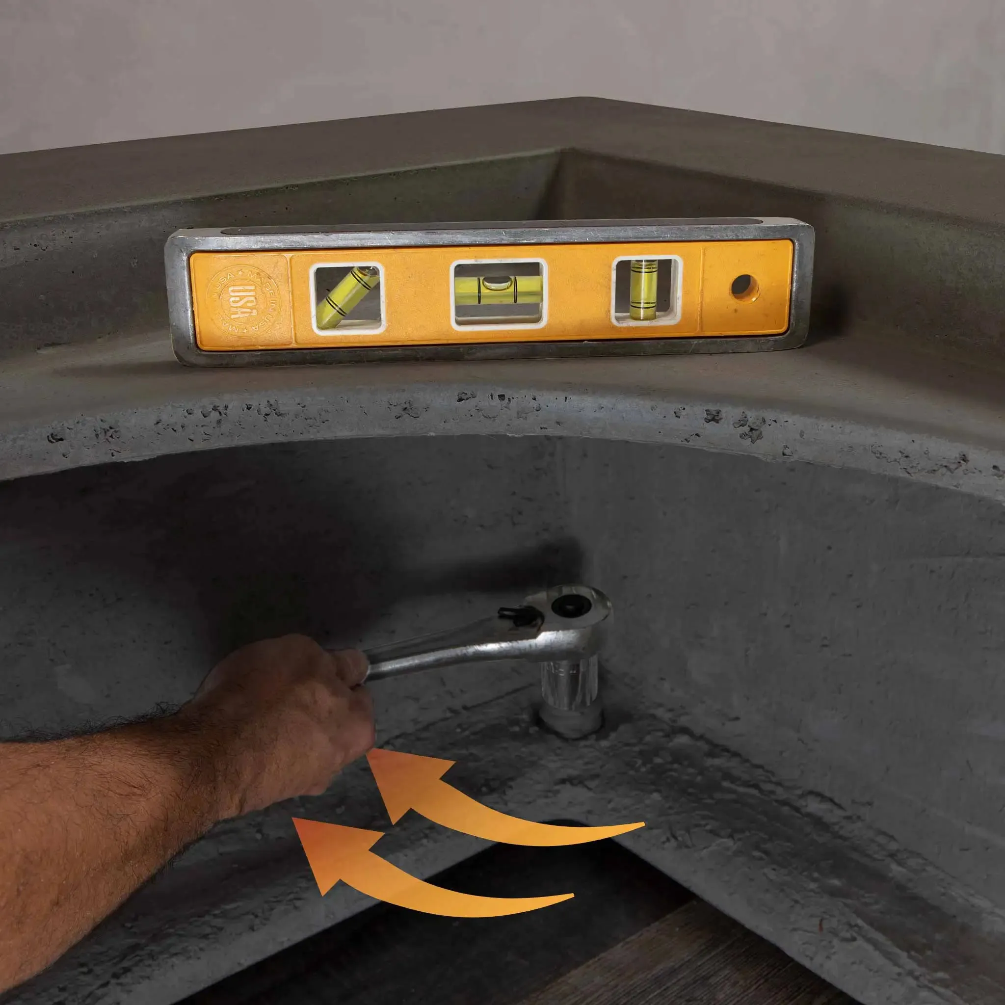 Gravity 48" W x 32" L Brown Rectangle Concrete PowerGlow Electronic Ignition Natural Gas Fire Pit - SD-FP-GRAV-483216-BRN-POWERGLOW-NG by Starfire Designs