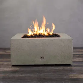 Gravity - Rustic 36" W Beige Square Concrete CSA Electronic Ignition High/Low Propane Gas Fire Pit - SD-FP-TRAV-363616-BEIG-ELECCSAHL-LP by Starfire Designs