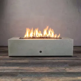 Gravity - Rustic 60" W x 24" L Beige Rectangle Concrete CSA Electronic Ignition On/Off Natural Gas Fire Pit - SD-FP-TRAV-602416-BEIG-ELECCSAOO-NG by Starfire Designs