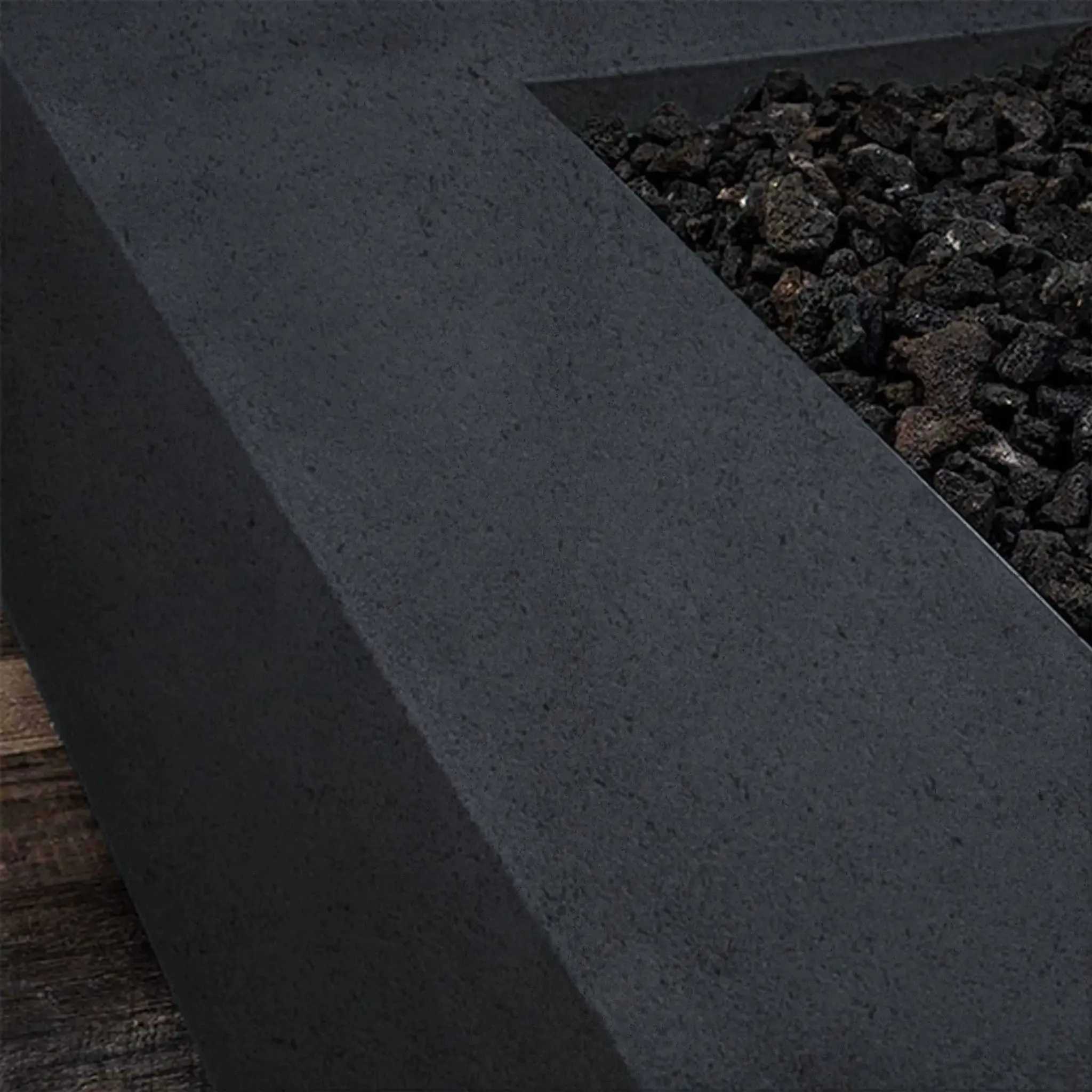 Gravity - Rustic 60" W x 24" L Graphite Rectangle Concrete Match Lit Natural Gas Fire Pit - SD-FP-TRAV-602416-GRPH-ML by Starfire Designs