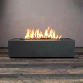 Gravity - Rustic 60" W x 24" L Graphite Rectangle Concrete Match Lit Natural Gas Fire Pit - SD-FP-TRAV-602416-GRPH-ML by Starfire Designs