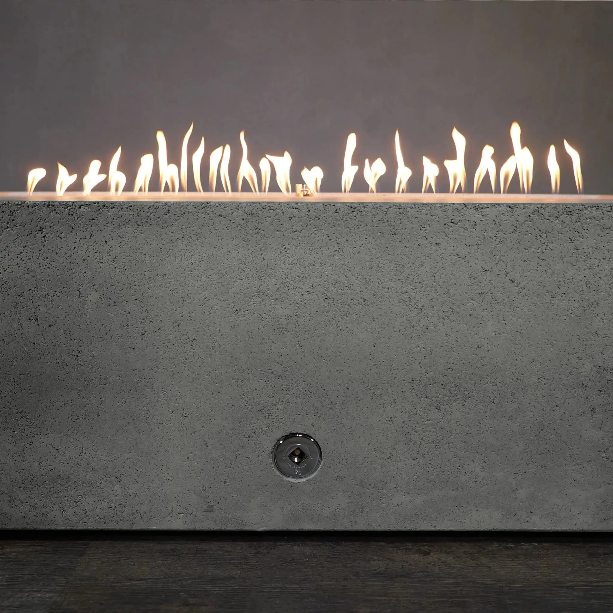 Gravity - Rustic 60" W x 32" L Natural Gray Rectangle Concrete CSA Electronic Ignition On/Off Natural Gas Fire Pit - SD-FP-TRAV-603216-NATG-ELECCSAOO-NG by Starfire Designs