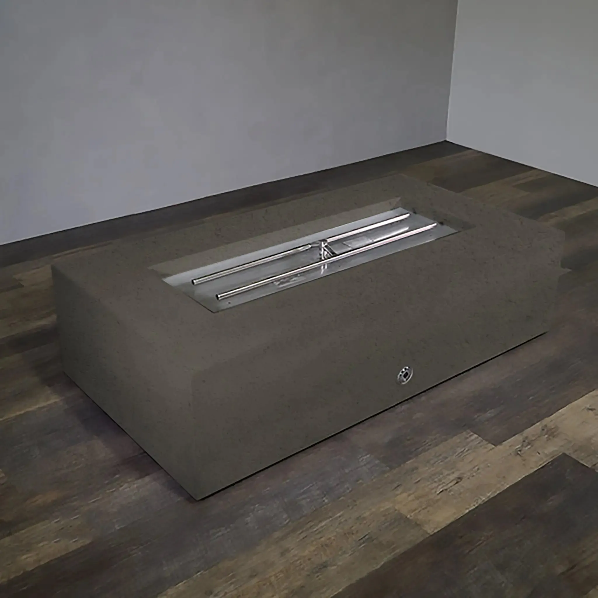 Gravity - Rustic 72" W x 38" L Brown Rectangle Concrete CSA Electronic Ignition High/Low Natural Gas Fire Pit - SD-FP-TRAV-723816-BRN-ELECCSAHL-NG by Starfire Designs
