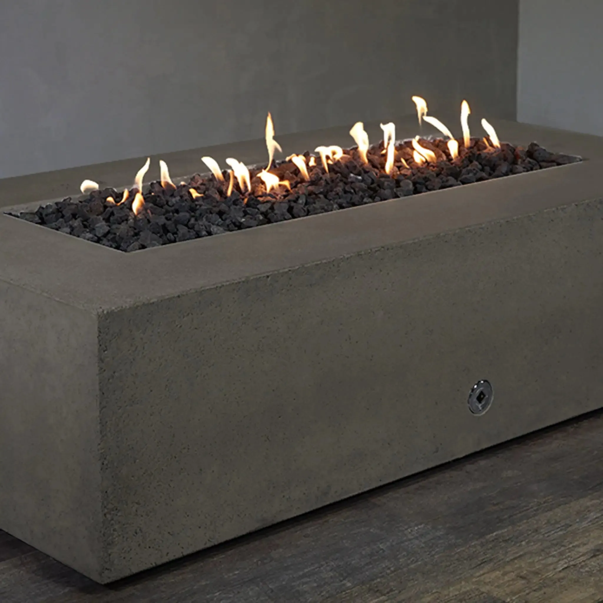 Gravity - Rustic 72" W x 38" L Brown Rectangle Concrete CSA Electronic Ignition High/Low Natural Gas Fire Pit - SD-FP-TRAV-723816-BRN-ELECCSAHL-NG by Starfire Designs