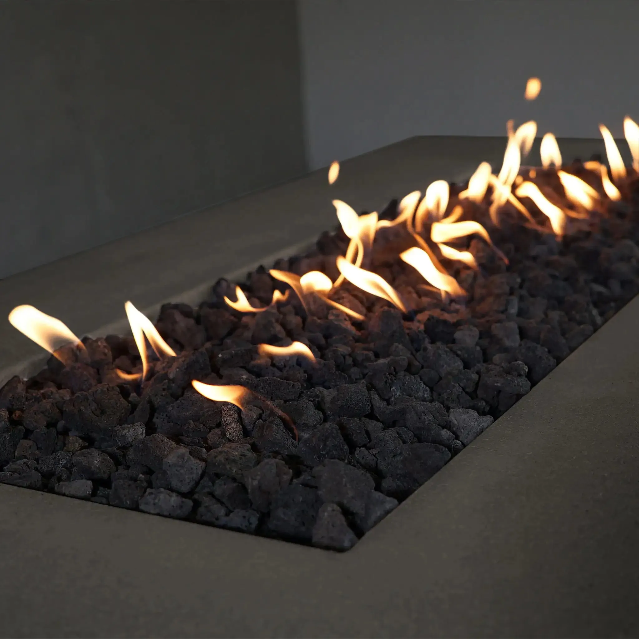 Gravity - Rustic 72" W x 38" L Brown Rectangle Concrete CSA Electronic Ignition High/Low Natural Gas Fire Pit - SD-FP-TRAV-723816-BRN-ELECCSAHL-NG by Starfire Designs