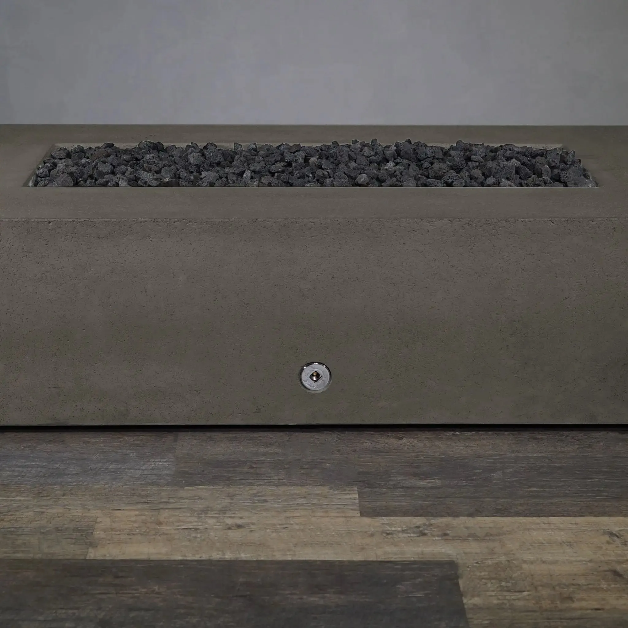 Gravity - Rustic 72" W x 38" L Brown Rectangle Concrete CSA Electronic Ignition High/Low Natural Gas Fire Pit - SD-FP-TRAV-723816-BRN-ELECCSAHL-NG by Starfire Designs