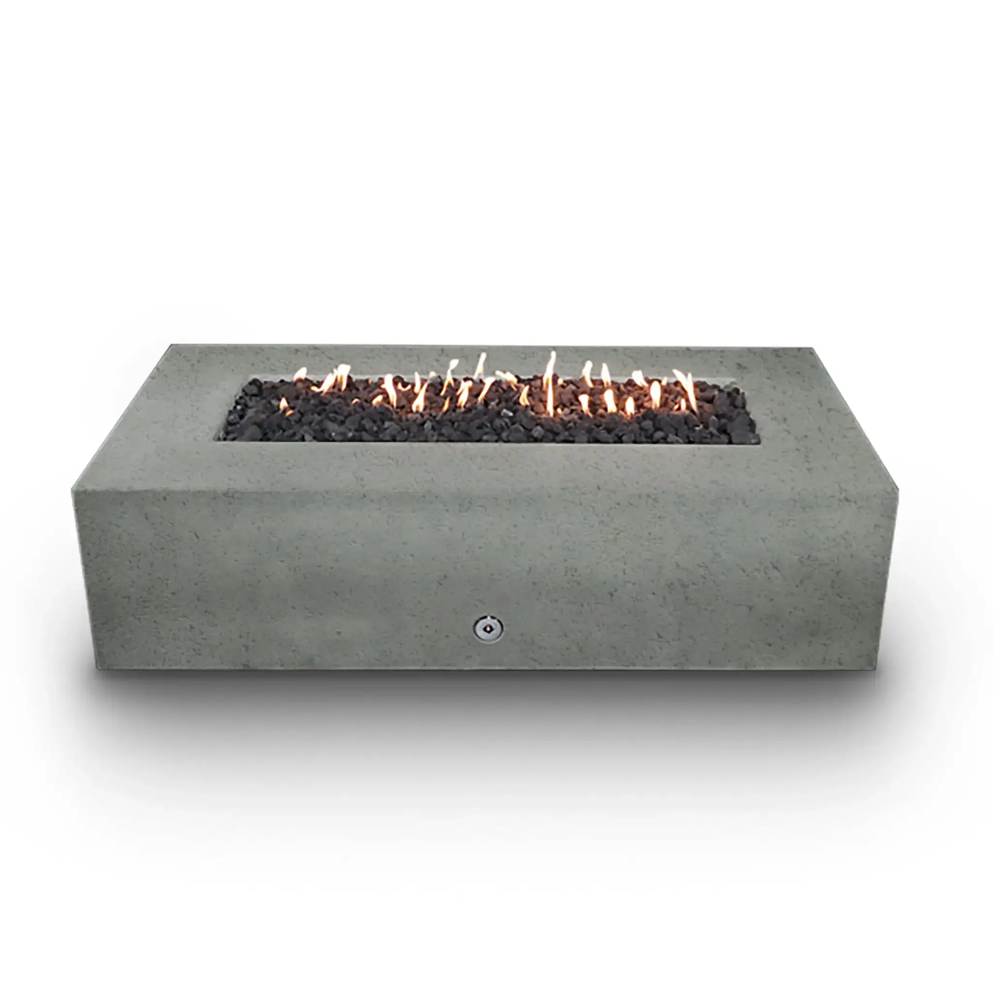 Gravity - Rustic 72" W x 38" L Natural Gray Rectangle Concrete PowerGlow Electronic Ignition Natural Gas Fire Pit - SD-FP-TRAV-723816-NATG-POWERGLOW-NG by Starfire Designs