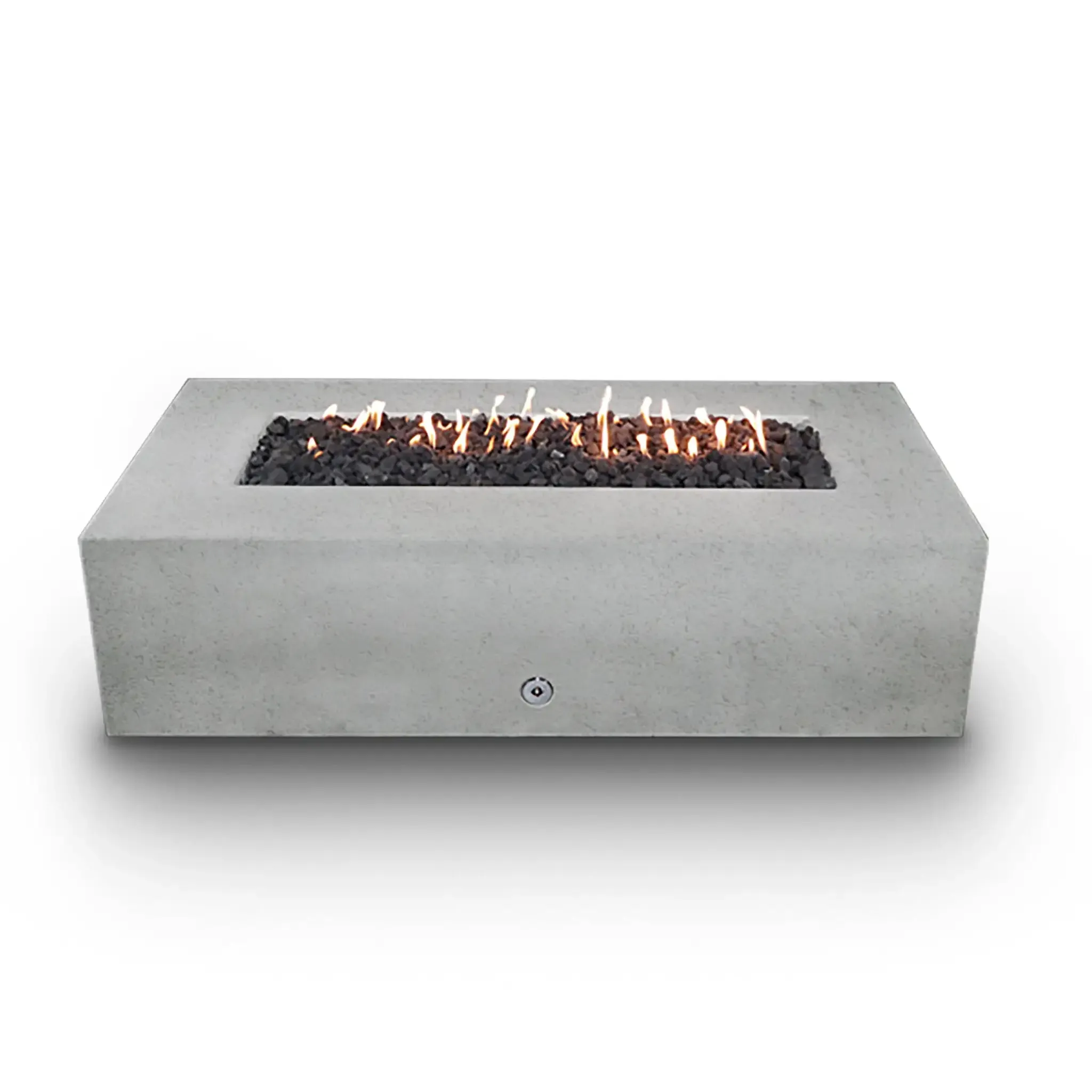 Gravity - Rustic 72" W x 38" L White Rectangle Concrete Match Lit Natural Gas Fire Pit - SD-FP-TRAV-723816-WHT-ML by Starfire Designs