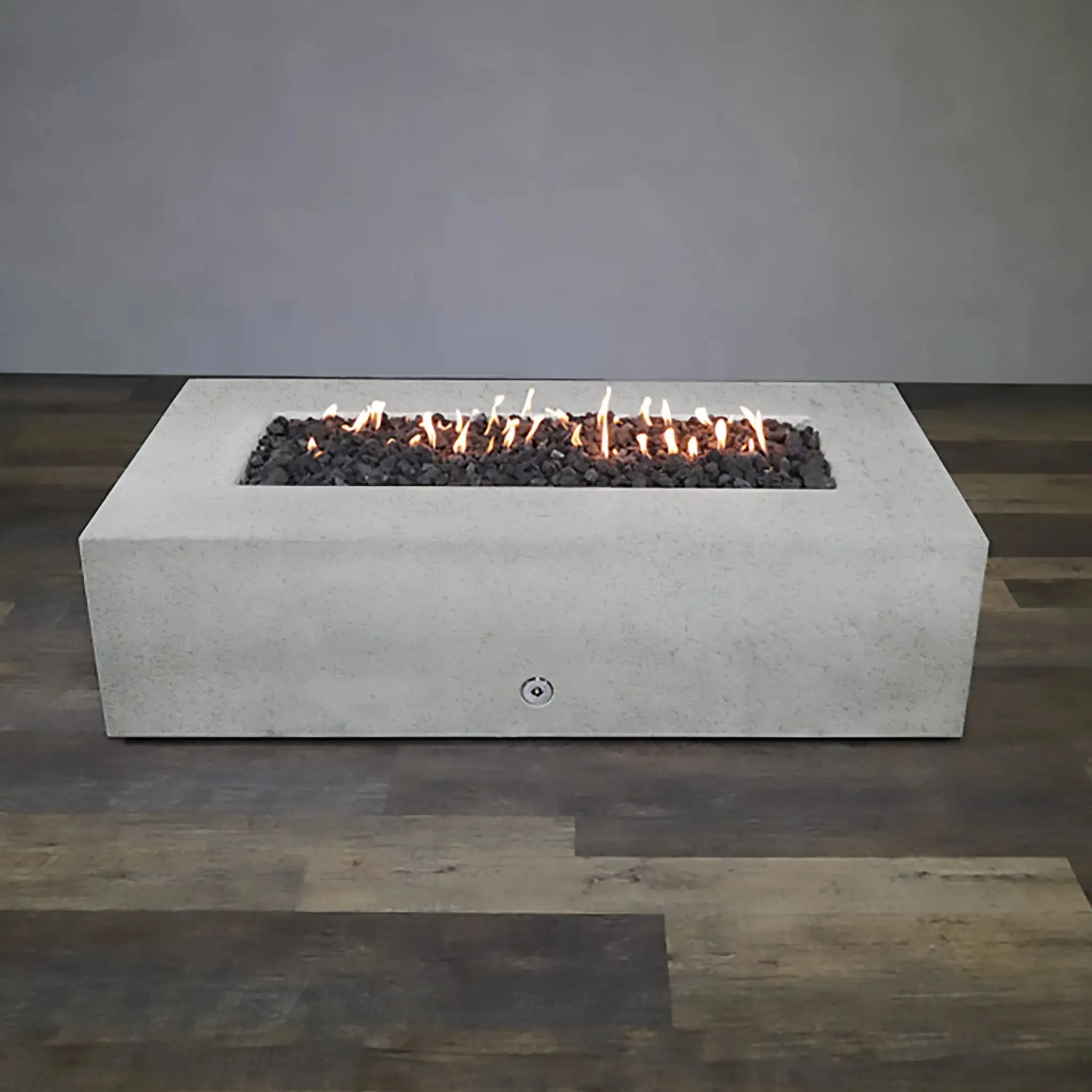 Gravity - Rustic 72" W x 38" L White Rectangle Concrete Match Lit Natural Gas Fire Pit - SD-FP-TRAV-723816-WHT-ML by Starfire Designs