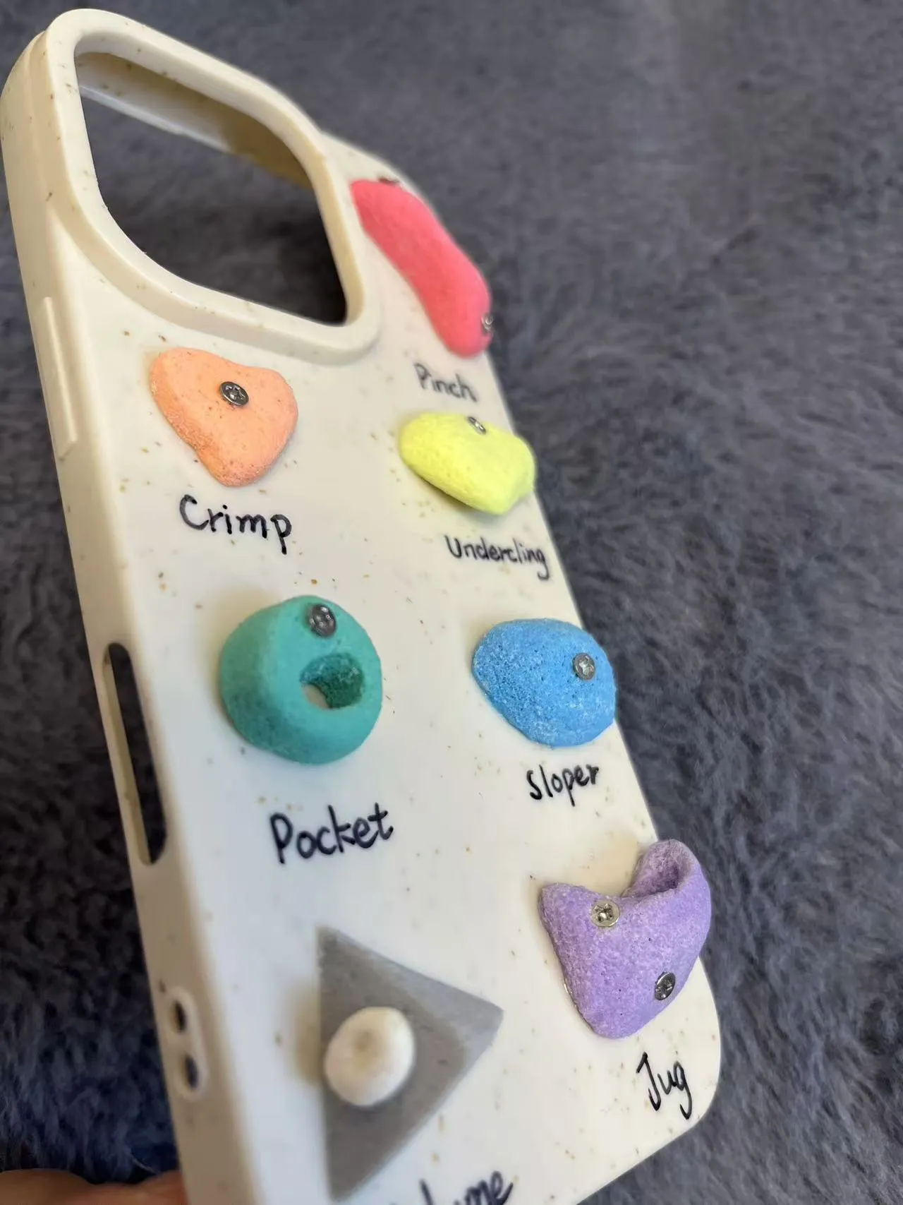 Handmade Rock Climbing Phone Case with Custom Holds - A2