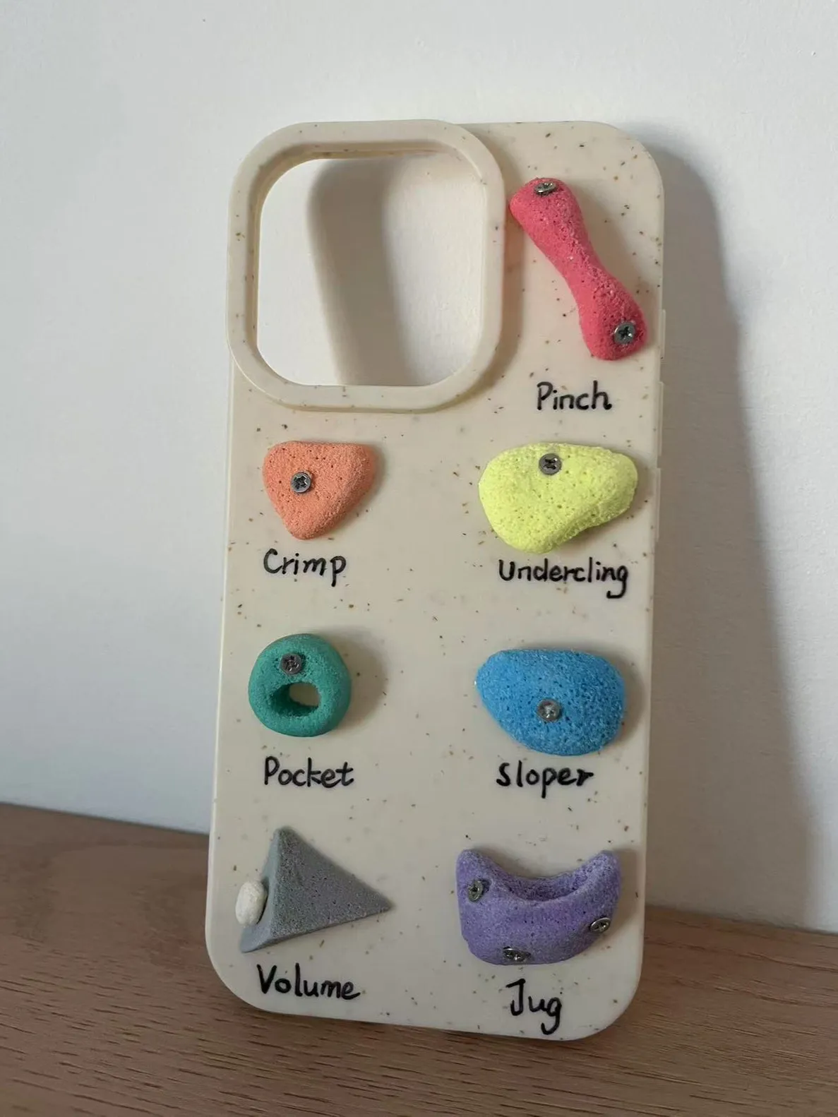 Handmade Rock Climbing Phone Case with Custom Holds - A2