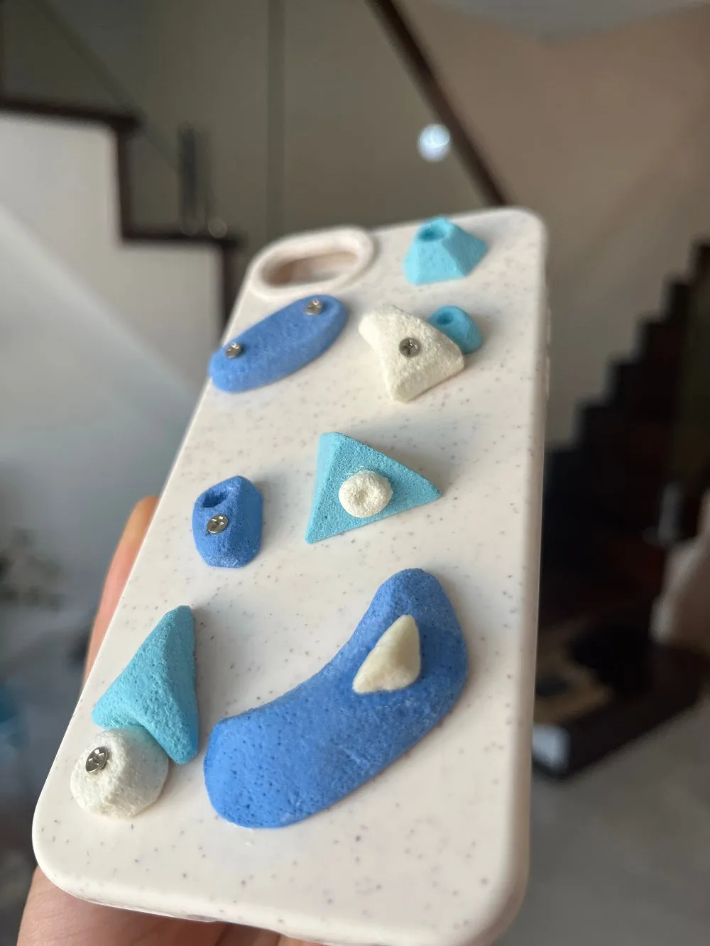 Handmade Rock Climbing Phone Case with Custom Holds - B6