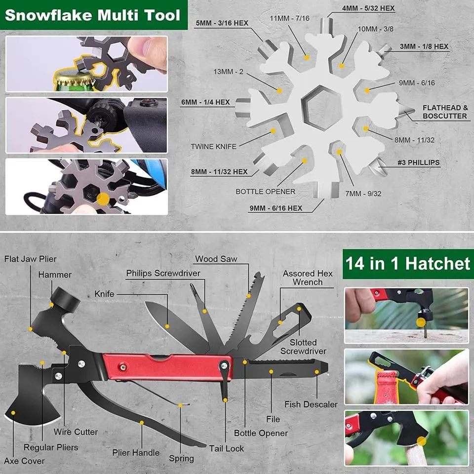 High quality Perfect gift survival gear kit camping accessories 34 in 1 for climbing hiking(10 Pack)