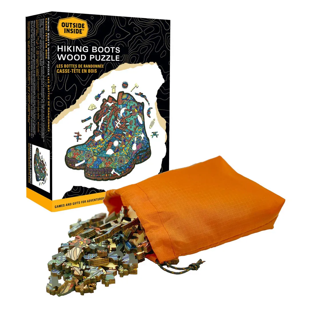 Hiking Boots Wood Puzzle