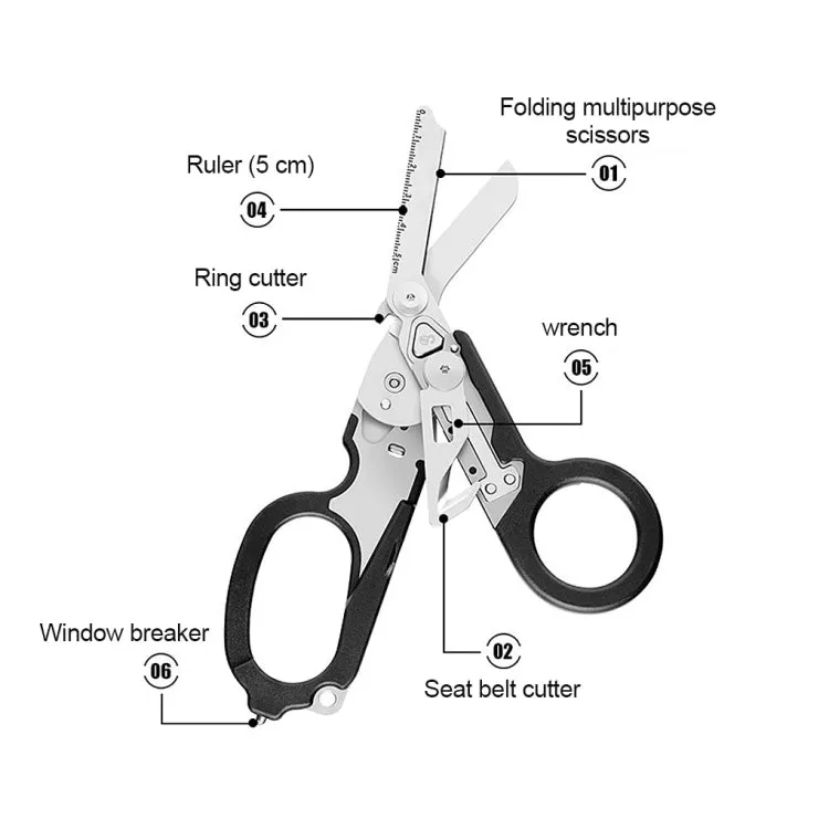 Multifunctional Folding Scissors Outdoor Emergency Scissors