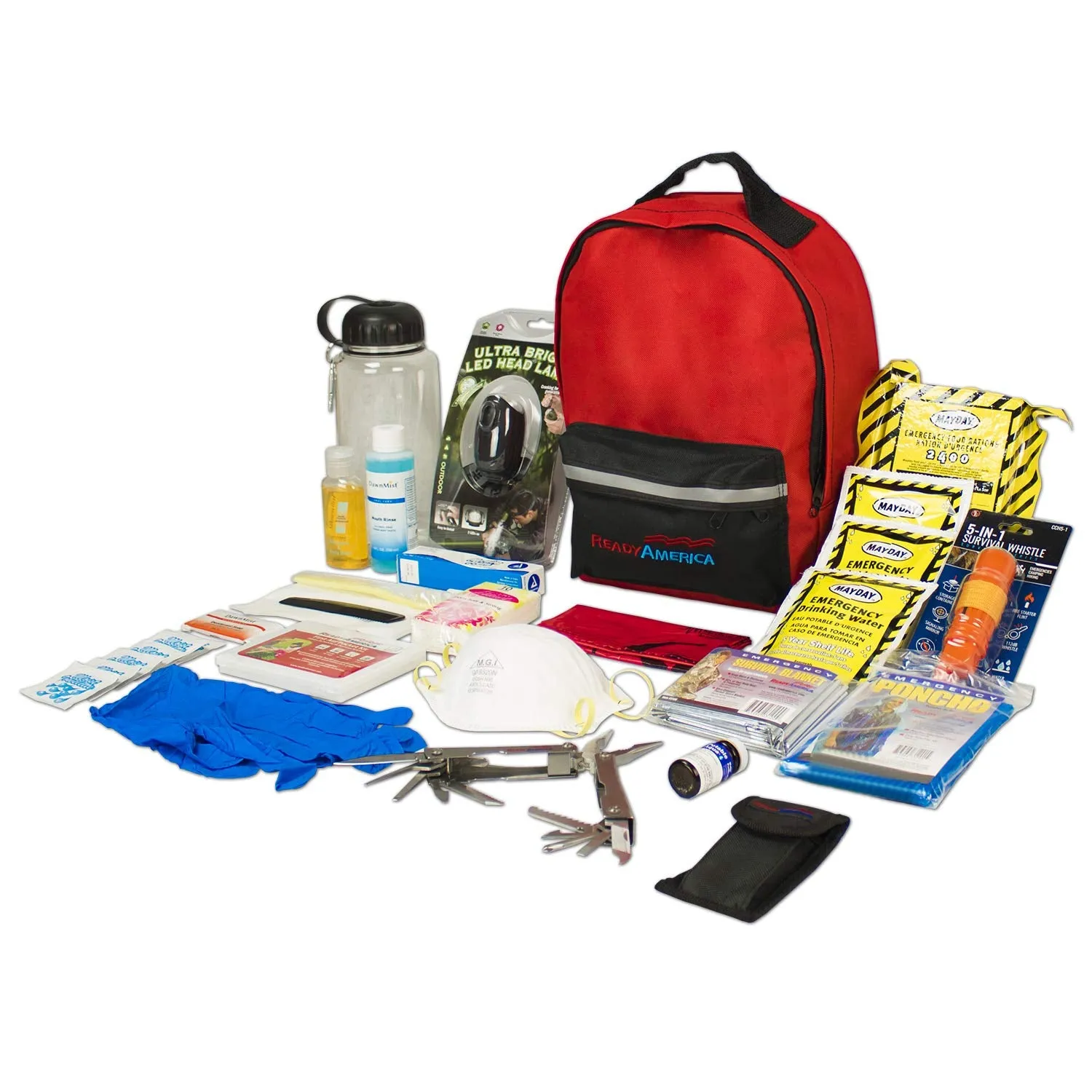 Ready America 70185 Deluxe Emergency Kit 1 Person 3 Day Backpack
