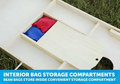 Triumph All-Wood Cornhole Set Includes Two Cornhole Boards and Eight Bags - More Sizes Available
