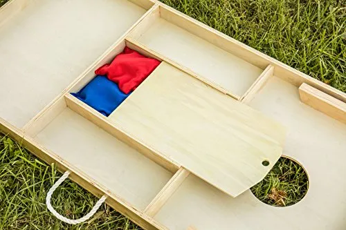 Triumph All-Wood Cornhole Set Includes Two Cornhole Boards and Eight Bags - More Sizes Available