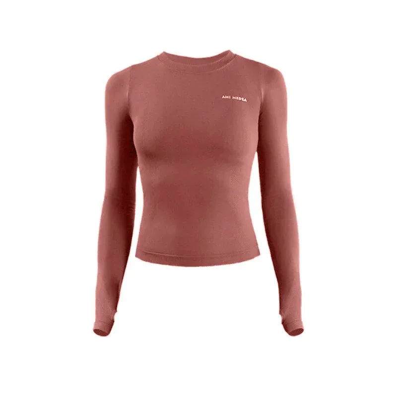 Women's Long Sleeve Top Yoga Shirts Running Workout Fitness Crop Top
