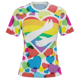 Women's Rainbow Love Short Sleeve Running Shirt
