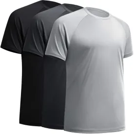 Workout Shirts for Men, Moisture Wicking Quick Dry Active Athletic Men's Gym Performance T Shirts